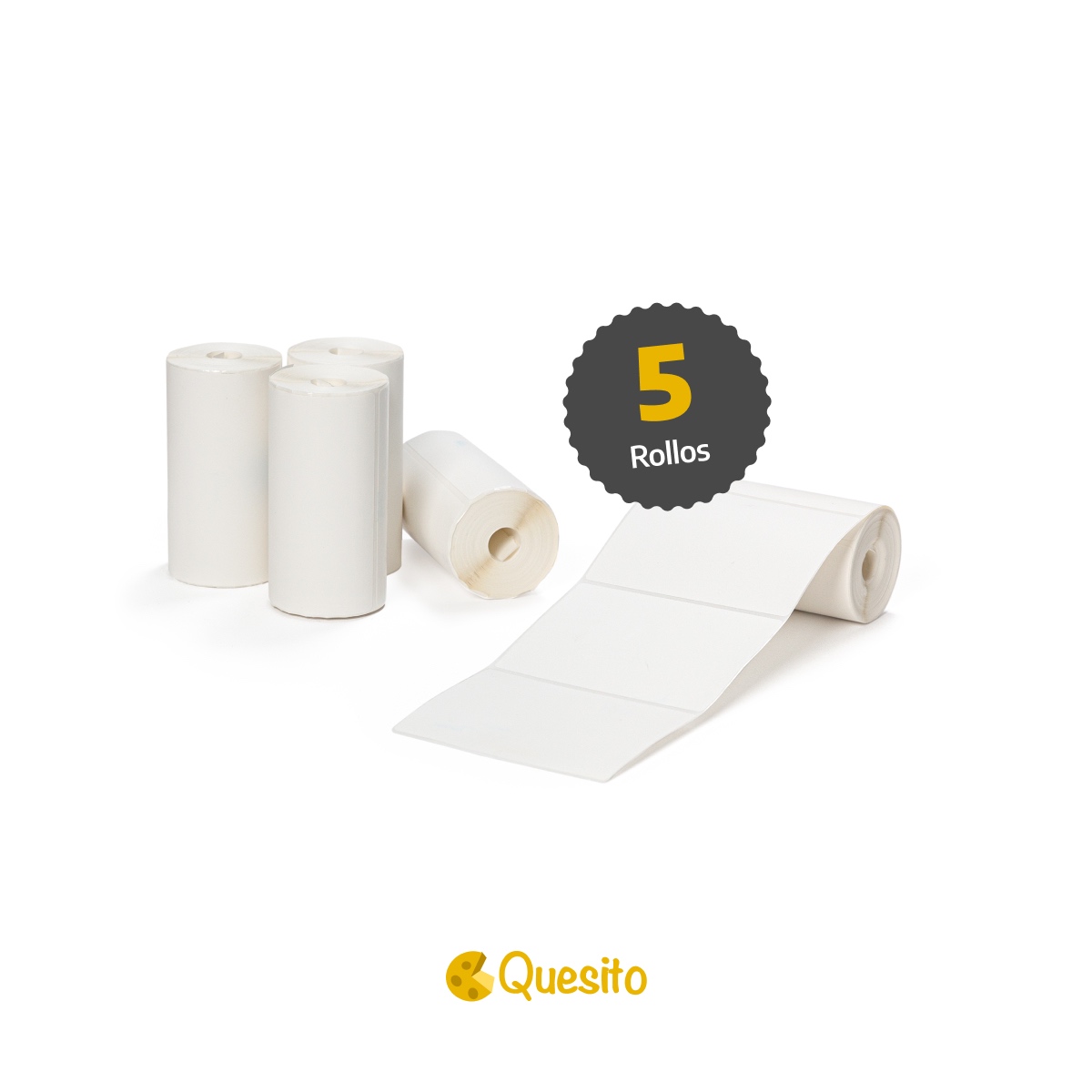 ETIQUETAS PARA IMPRESORAS TÉRMICAS DE 80MM. X 60MM. (5 ROLLOS)